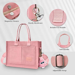 🌟 Canvas Tote Bag for Women with Pockets 👜✨