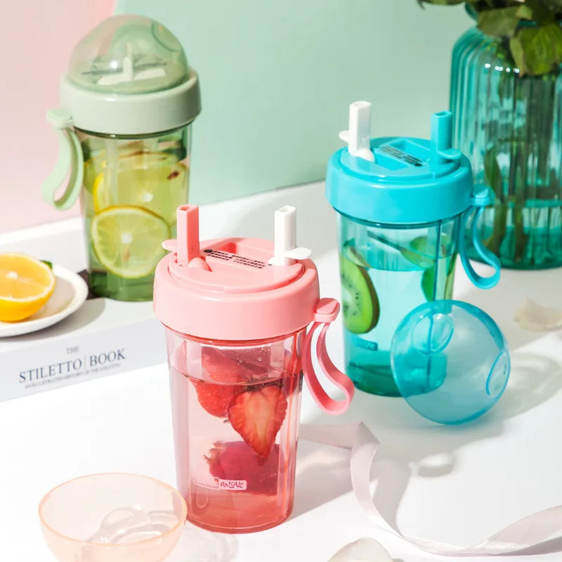 Multifunctional Double Drinking Mouth Cup