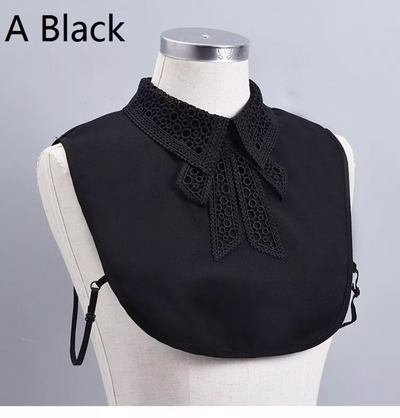 Half Shirt Top Detachable Decor Neck