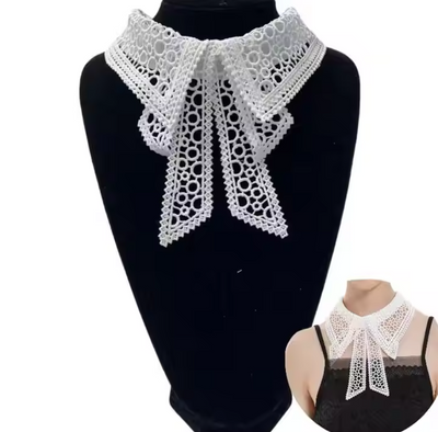 Half Shirt Top Detachable Decor Neck