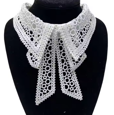 Half Shirt Top Detachable Decor Neck