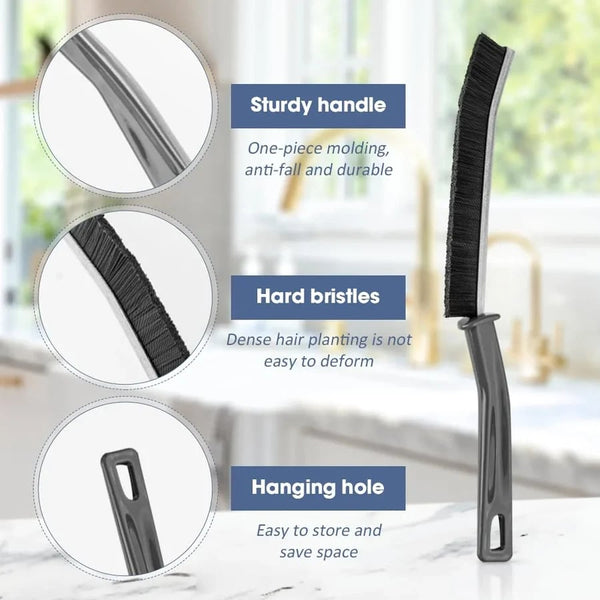(PACK OF 2 ) Hard-Bristled Crevice Cleaning Brush